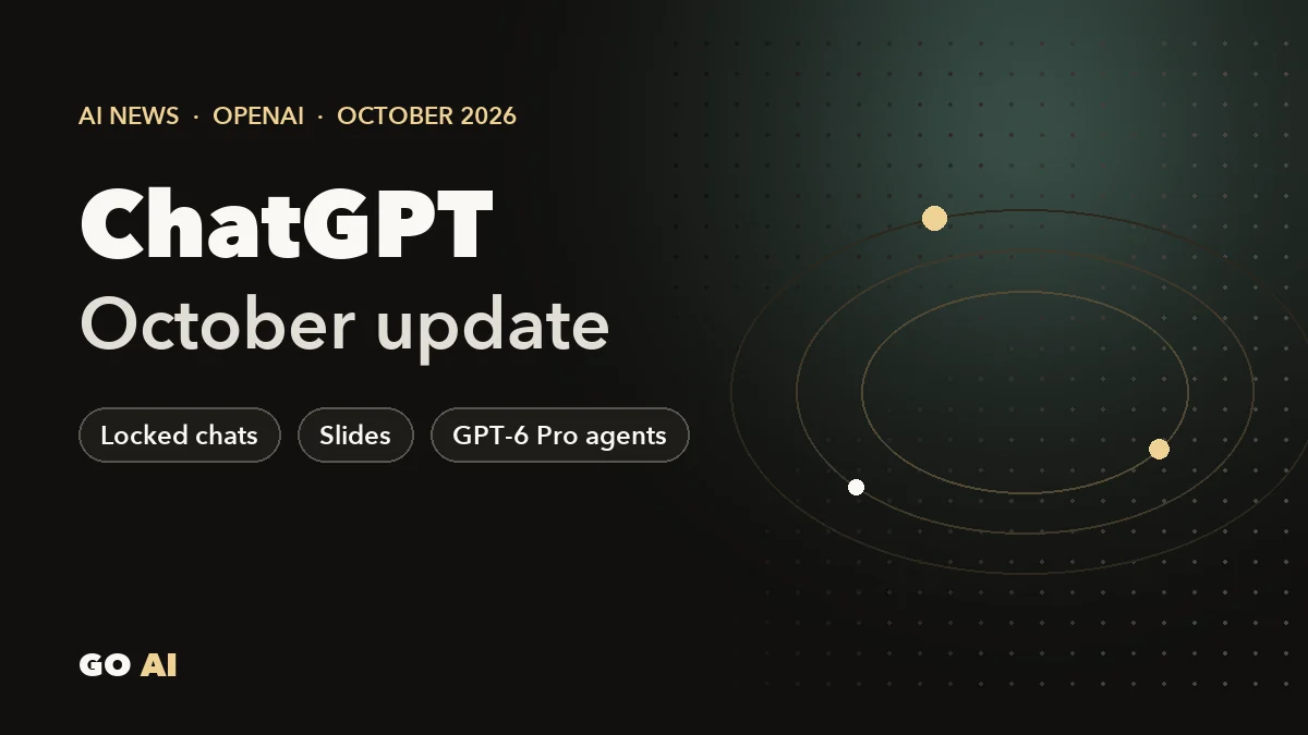 ChatGPT 10월 업데이트라는 제목과 세 가지 기능 라벨이 있는 일러스트