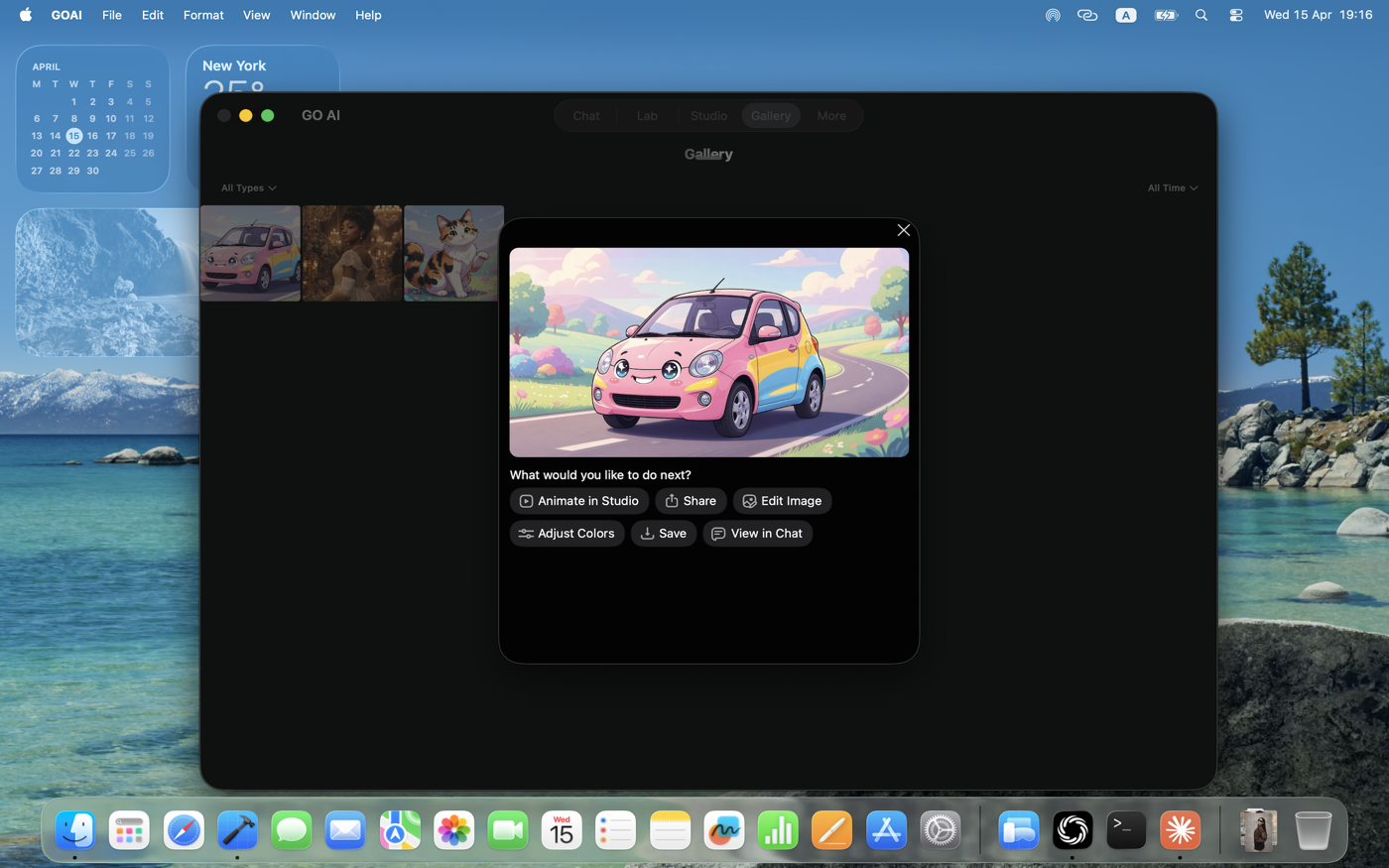 Mac — Gallery with thumbnail sidebar and enlarged preview.